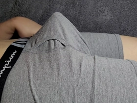 Asian twink with a small penis pleasures himself