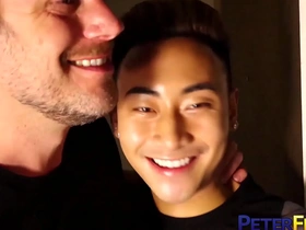 Asian jock Jeremy Vuitton gets raw anal from Hans Berlin