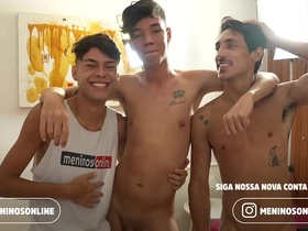 Behind the scenes of a gay bareback video featuring young men