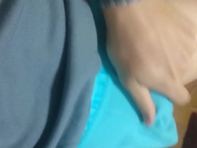 Asian boy's solo masturbation scene with a surprise tea touch
