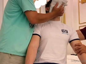 Asian hunk's first steamy gay encounter