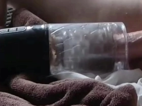 Close up of a European beauty’s solo satisfaction with toys and cum