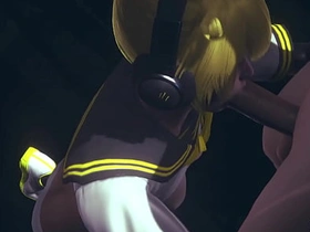 Vocaloid Femboy Yaoi - Can Len swallow this big cock? - Japanese Asian Manga anime game porn gay