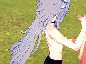 Genshin Impact Yaoi - Razor Handjob and fucked by Diluc - Japanese Asian manga anime game porn gay